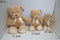 Teddy Bear Family 3 pack Mama Papa Baby 18" 15" 10" very soft Cooper Bears New