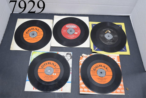VINTAGE record Coral Imperial Rca Victor X5407 9-61748 47-6677 9-61762 lot of 5