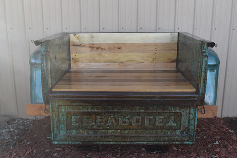 Custom Handmade 1950s Chevy Truck Bed Outdoor Table Workbench Garage Mancave