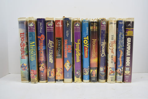 Lot of 13 Disney VHS Movies 101 Dalmatians Black Diamond Edition Clamshell