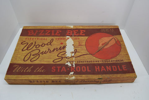 War Bond Advertisement Wood Burning Set Bizzie Bee Vintage Collectible Toys WW1