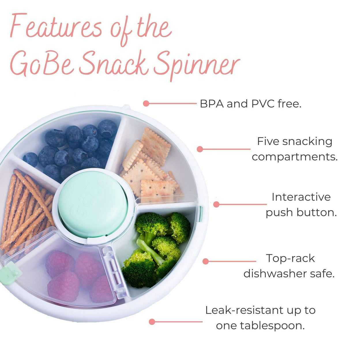 Gobe Kids Snack Spinner (Gray)