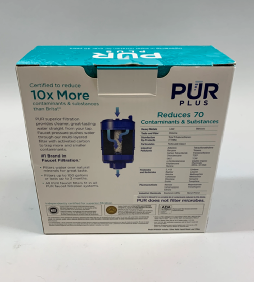 New Pur Plus Mineral Core Filter Silver Matte Faucet Filtration System