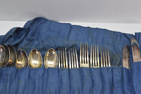 Antique STRATFORD Silver Plate IS set of 26 13381