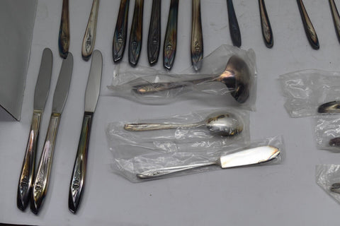 Silver Tulip Flatware Silver Plated Silverwear Serving Spoons 13407