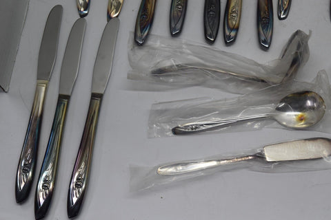 Silver Tulip Flatware Silver Plated Silverwear Serving Spoons 13407
