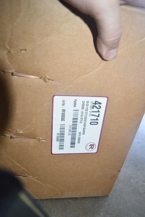 04 06 Ford F150 Rear Chrome Step Bumper Assembly W/ Object Sensor Holes 12619