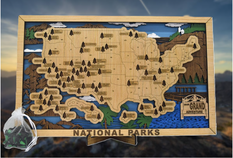 National Parks Map 16x10