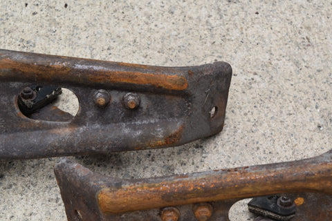 1964 Ford Galaxie Rear Outer Bumper Brackets Braces Left Right Pair LH RH 64