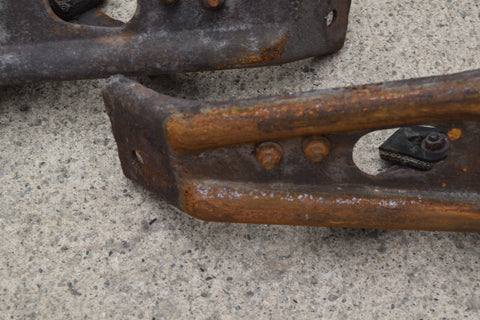 1964 Ford Galaxie Rear Outer Bumper Brackets Braces Left Right Pair LH RH 64