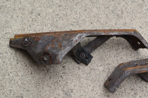 1964 Ford Galaxie Rear Outer Bumper Brackets Braces Left Right Pair LH RH 64