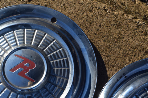 Lot of 3 1958 1959 1960 AMC Rambler 15" Hubcaps Hub Caps Wheel Covers 58 59 60