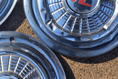 Lot of 3 1958 1959 1960 AMC Rambler 15" Hubcaps Hub Caps Wheel Covers 58 59 60
