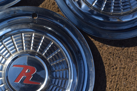 Lot of 3 1958 1959 1960 AMC Rambler 15" Hubcaps Hub Caps Wheel Covers 58 59 60