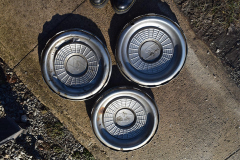 Lot of 3 1958 1959 1960 AMC Rambler 15" Hubcaps Hub Caps Wheel Covers 58 59 60