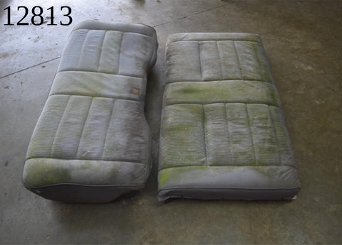 1987 1993 Ford Mustang Convertible Rear Seat Set Gray Cloth 88 89 90 91 92