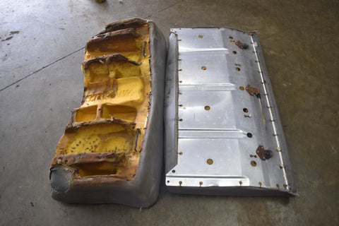 1987 1993 Ford Mustang Convertible Rear Seat Set Gray Cloth 88 89 90 91 92