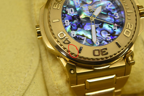 RARE Invicta Reserve Transatlantic Dual Dial Abalone White 28579 Watch 54.7m