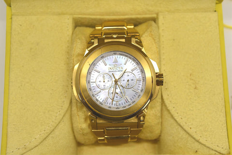 RARE Invicta Reserve Transatlantic Dual Dial Abalone White 28579 Watch 54.7m