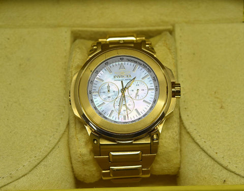 RARE Invicta Reserve Transatlantic Dual Dial Abalone White 28579 Watch 54.7m