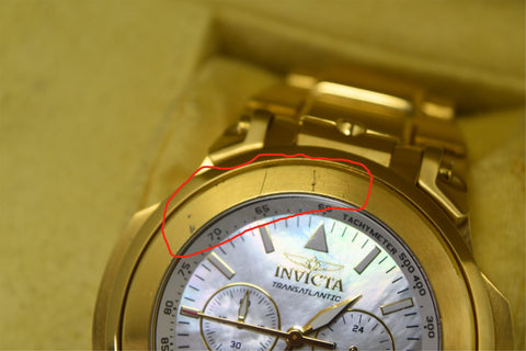 RARE Invicta Reserve Transatlantic Dual Dial Abalone White 28579 Watch 54.7m