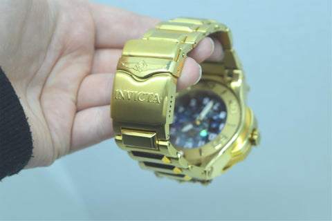 RARE Invicta Reserve Transatlantic Dual Dial Abalone White 28579 Watch 54.7m