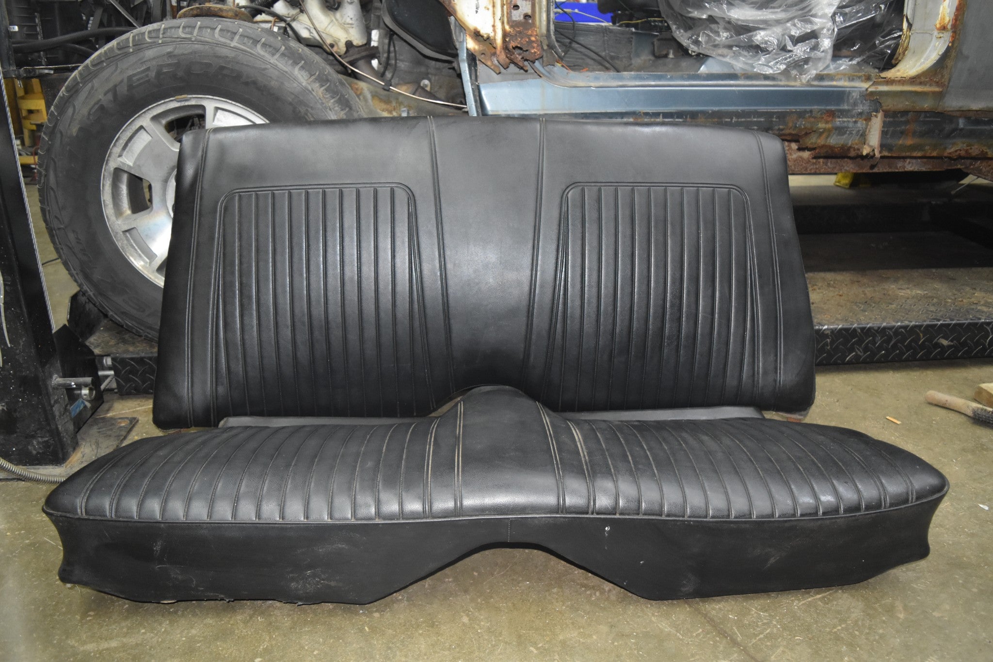 1967 1968 1969 Chevy Camaro Rear Seats Black Standard Long 53" 67 68 6 ...