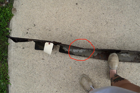 1946 1947 1948 Dodge D24 Rear Bumper Filler Stone Deflector Custom Deluxe 46 47