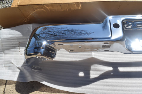 2004 2005 Ford F150 Flareside Rear Bumper Sensor Holes Chrome Face Bar 04 05