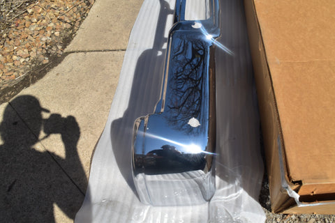 2004 2005 Ford F150 Flareside Rear Bumper Sensor Holes Chrome Face Bar 04 05