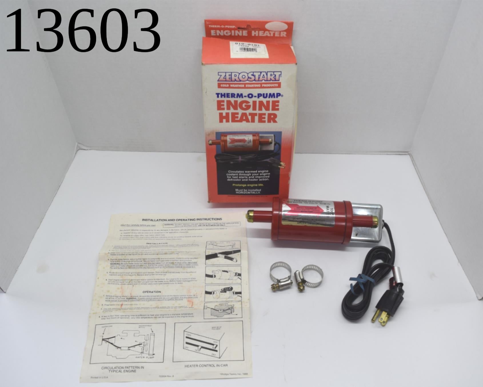 Zerostart ThermOPump Engine Circulation Heater Cold Weather FatMan's
