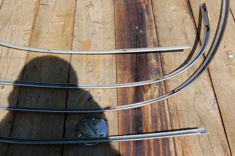 1949 49 Buick Super 4 Door Back Rear Window Glass Trim Molding Windshield GM