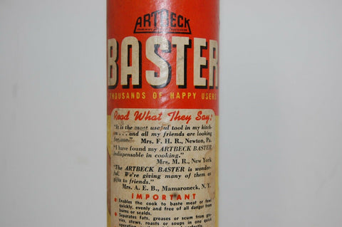ArtBeck Baster Retro Original 1946 Advertising Art Box Vintage Kitchen Decor