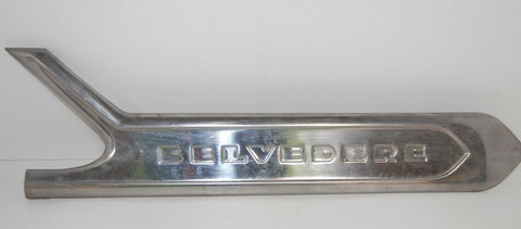 1956 Plymouth Belvedere Right Center Door Trim badge W/ HARDWARE