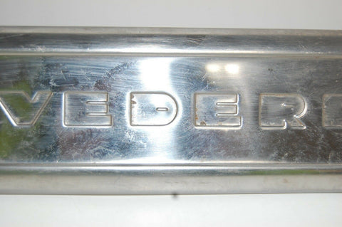 1956 Plymouth Belvedere Right Center Door Trim badge W/ HARDWARE