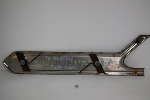 1956 Plymouth Belvedere Right Center Door Trim badge W/ HARDWARE