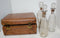 SET OF 3 VINTAGE DECANTERS TRAVEL KIT WITH ACCESSORIES IN CARRY CASE SCOTCH