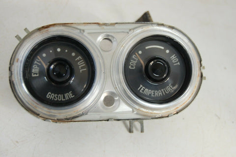 1956 Plymouth Belvedere gas temperature gauges in dash cluster Mopar
