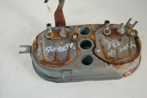 1956 Plymouth Belvedere gas temperature gauges in dash cluster Mopar