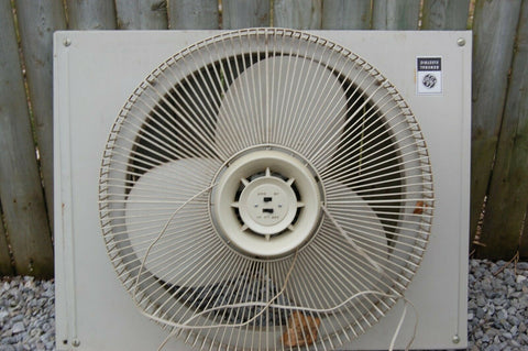 Vintage Rare General Electric fan 20'' window mount Metal Fan reversible fan