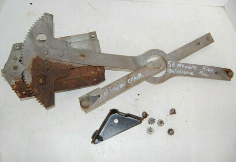 1956 2-DOOR PLYMOUTH BELVEDERE Right side rear Manual Window Regulator
