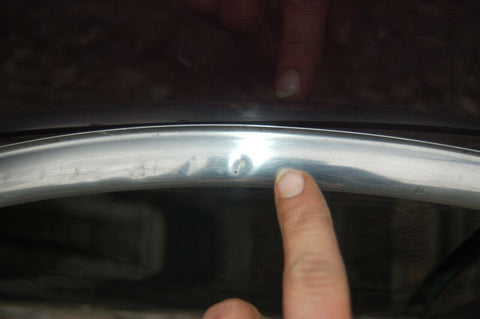 1956 Plymouth Belvedere RIGHT SIDE BOTTOM REAR WINDOW TRIM MOLDING MOPAR