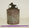 Vintage Antique Small Metal Gas Can Round Barn Red Country Store Gas station art