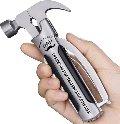 VEITORLD All in One Survival Tools Small Hammer Multitool Gifts for Dad from Kid