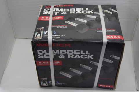 Weider dumbbells 5lb 8lb 10lb no rack 11637