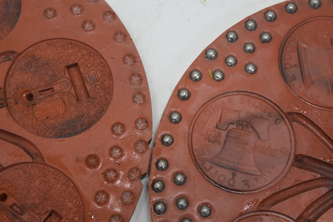 Lot of 14 12" Spin Casting Molds Belt Buckles Various Designs eagle bell 11759