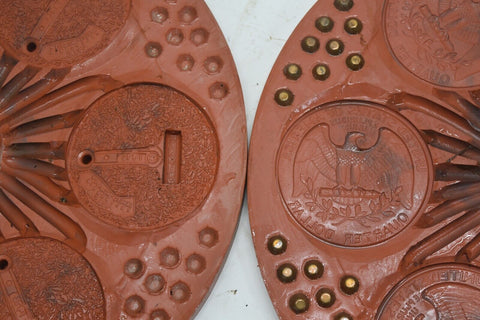 Lot of 14 12" Spin Casting Molds Belt Buckles Various Designs eagle bell 11759