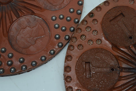 Lot of 14 12" Spin Casting Molds Belt Buckles Various Designs eagle bell 11759