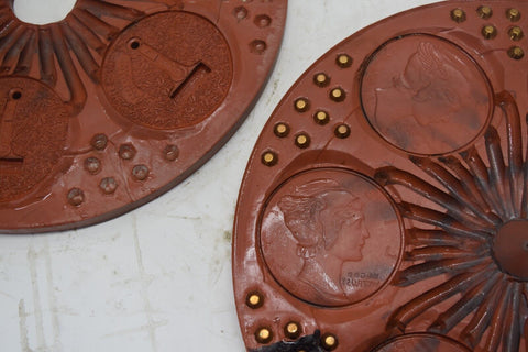 Lot of 16 12" Spin Casting Molds Belt Buckles Various Designs train eagle 11766