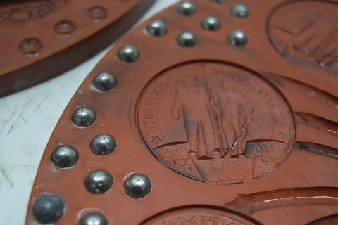 Lot of 16 12" Spin Casting Molds Belt Buckles Various Designs train eagle 11766